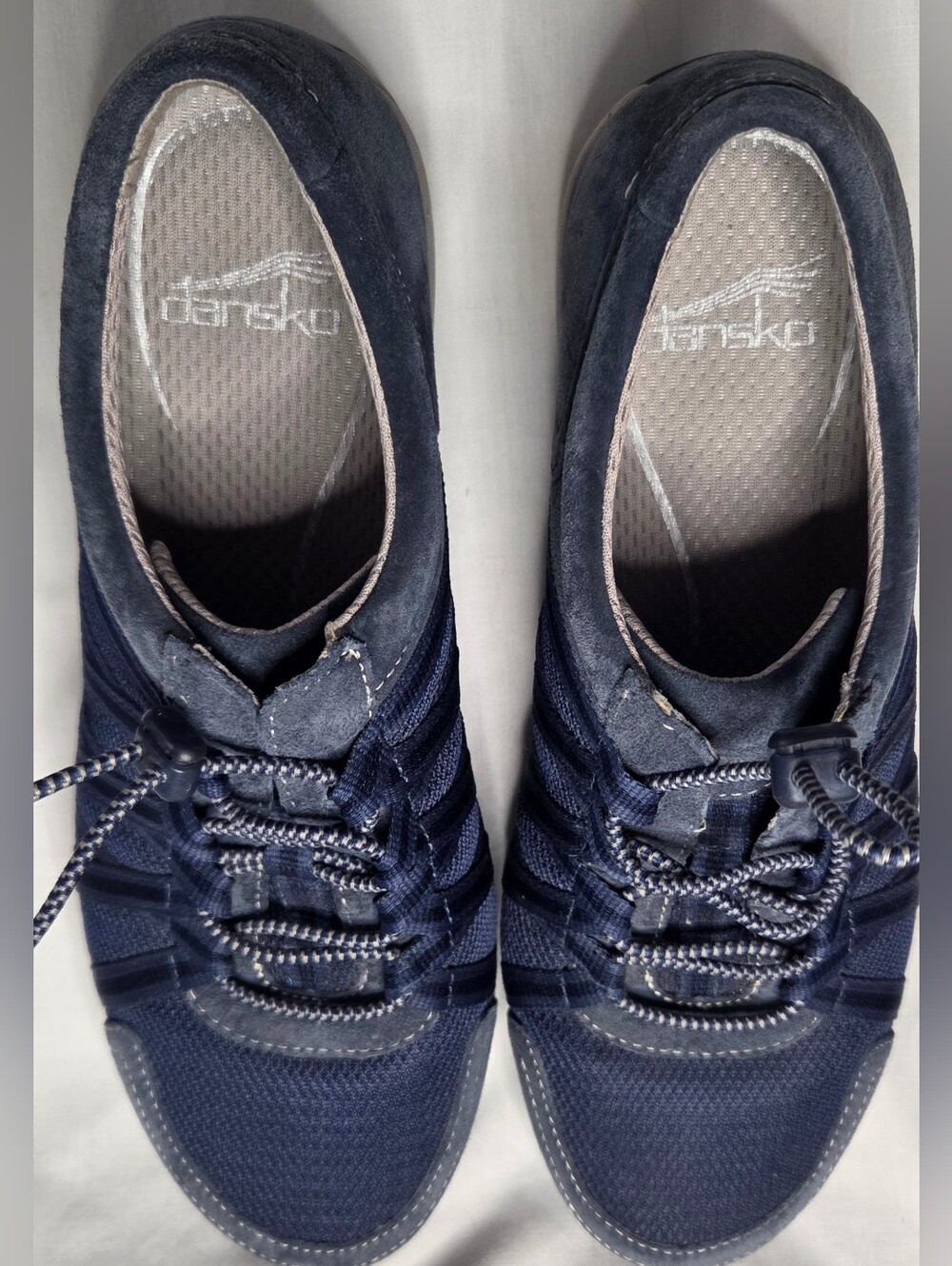 Womens Dansko Suede Blue Honor Bungee Lace Lightweight Athletic Shoes Sz 8.5 - Picture 3 of 13